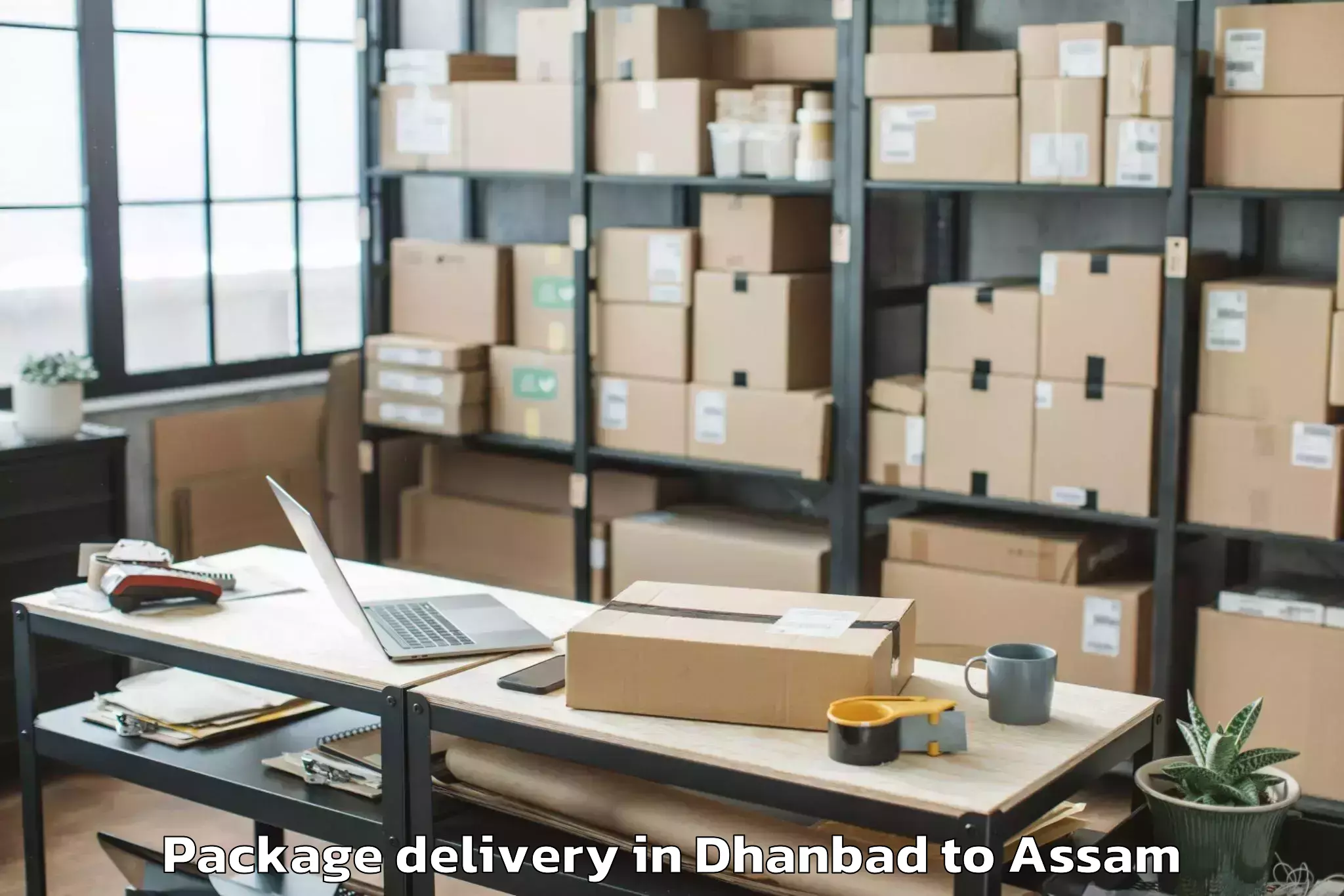 Top Dhanbad to Barpeta Road Package Delivery Available